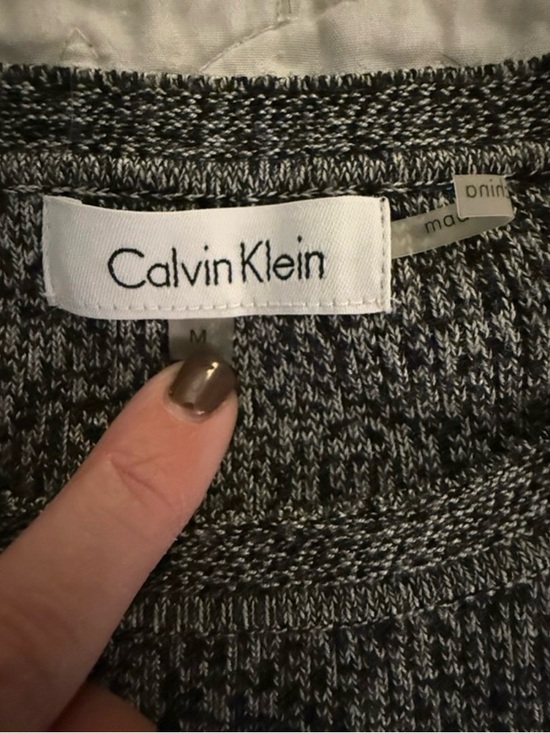 Calvin Klein Charcoal Sleeveless Sweater Vest Oversized EUC M - Picture 4 of 6